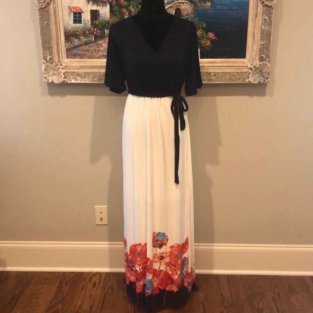 Beautiful Wrap Style Maxi Dress